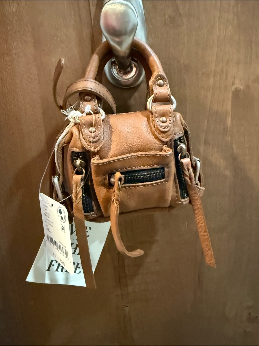 We The Free free people micron mini Emerson tote bag charm brown